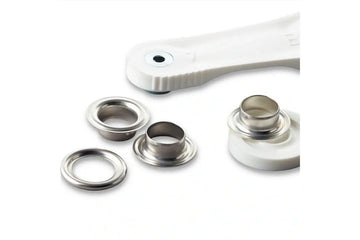 Ösen und Scheiben, 11,0 mm, silber